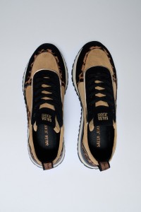 ANIMAL PRINT LEATHER TRAINERS