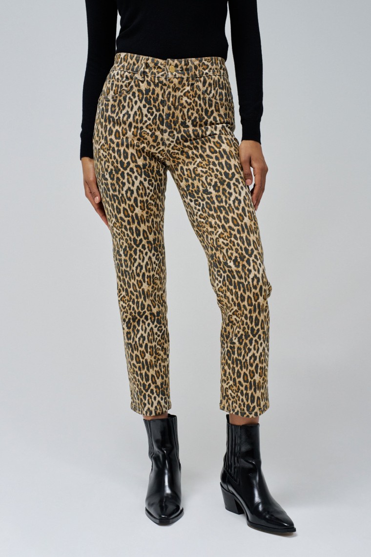 JEANS FAITH PUSH IN ANIMAL PRINT