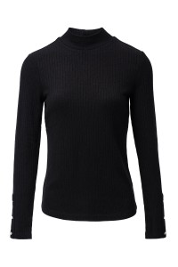 OUTLET SLIM MOCK NECK SWEATER WITH DETAI