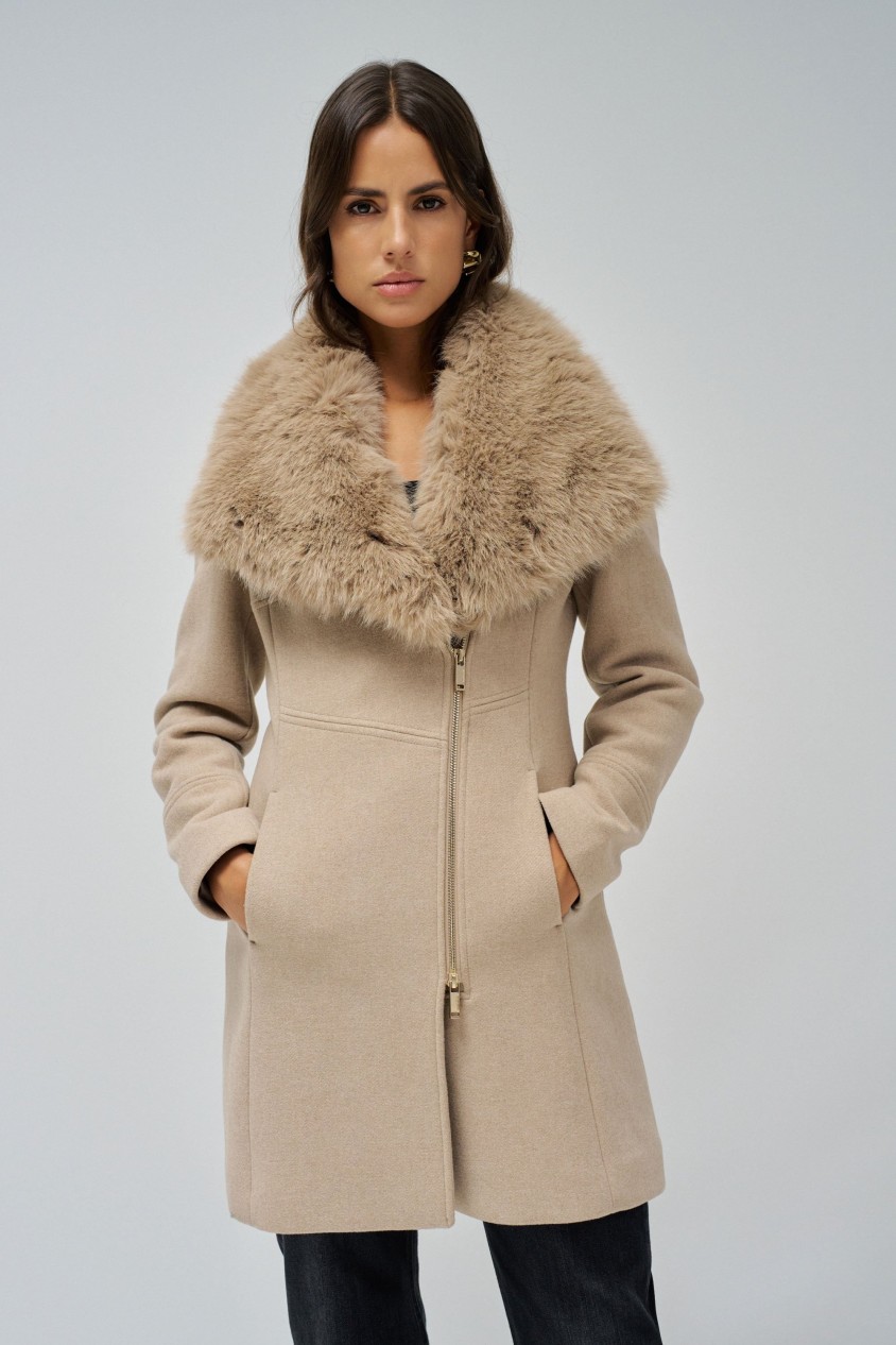 GRACE WOOLLEN COAT WITH FUR