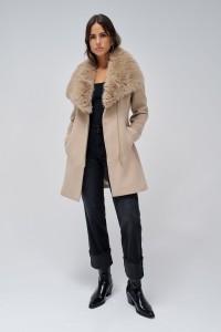 GRACE WOOLLEN COAT WITH FUR