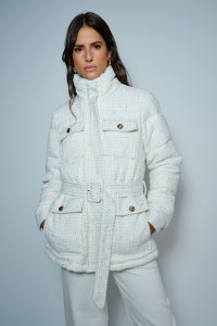 MANTEAU MATELASS EN TWEED