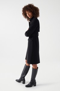 BELTED GABARDINE COAT