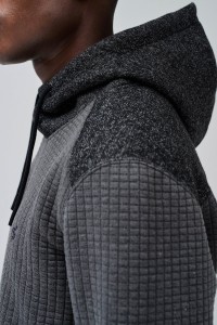 HOODIE WITH TEXTURED EFFECT