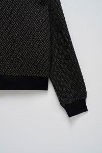 TEXTURED FLEECE SWEATER WITH SHINE