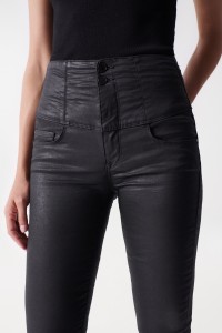 DIVA SLIM FIT SHAPING JEANS WITH COATING EFFECT