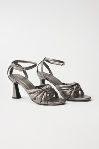 MOUSE GREY, HIGH-HEELED SANDALS