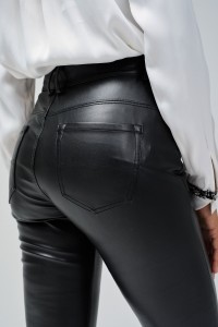 JEANS FAITH PUSH IN FLARE LEATHER EFFECT