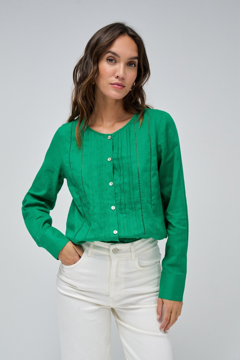 SHIRT WITH LACE DETAILS