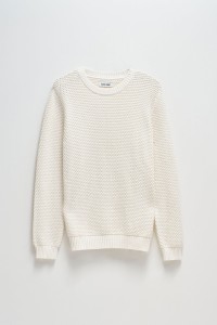 TEXTURED KNIT SWEATER